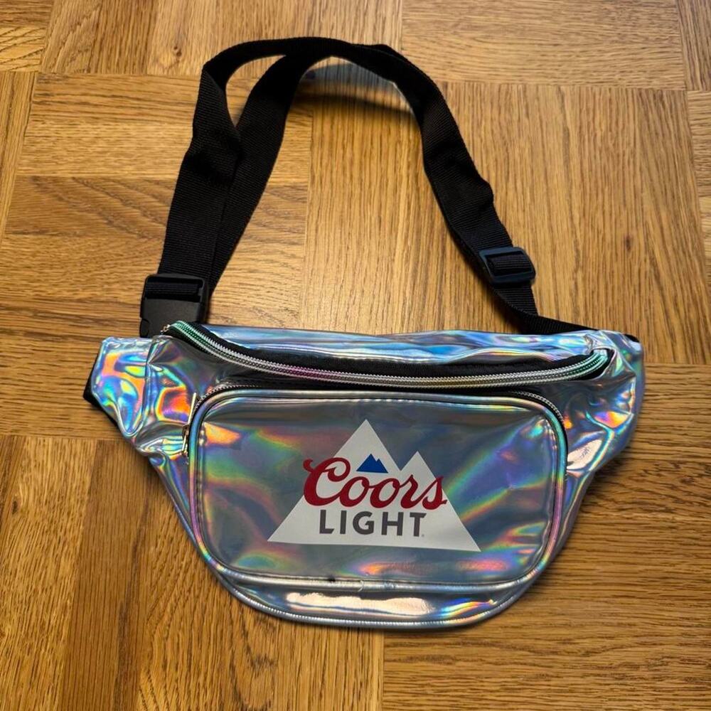 Coors Light Holographic Fanny Pack Iridescent Beer Logo Waist Bag